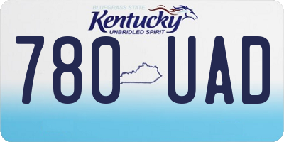 KY license plate 780UAD