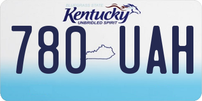 KY license plate 780UAH