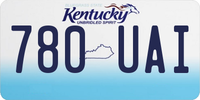 KY license plate 780UAI