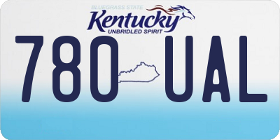 KY license plate 780UAL