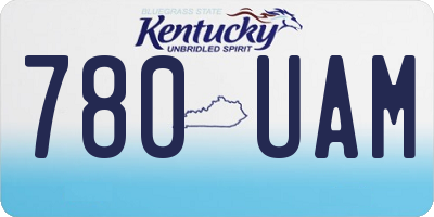 KY license plate 780UAM