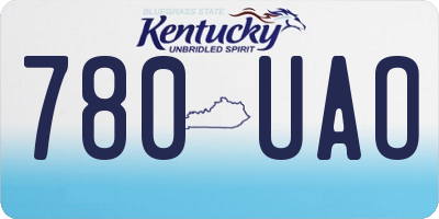KY license plate 780UAO