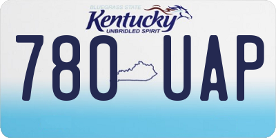 KY license plate 780UAP