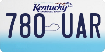 KY license plate 780UAR