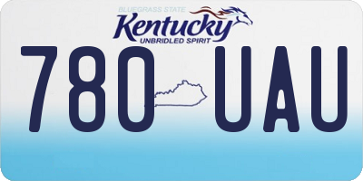 KY license plate 780UAU