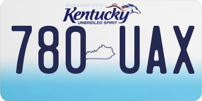 KY license plate 780UAX