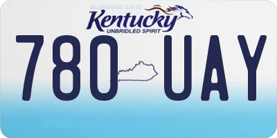 KY license plate 780UAY