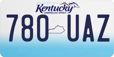 KY license plate 780UAZ