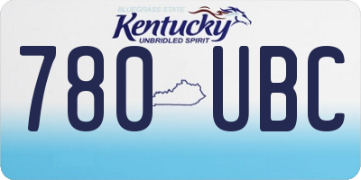 KY license plate 780UBC