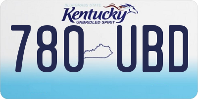 KY license plate 780UBD