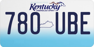 KY license plate 780UBE