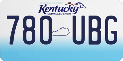 KY license plate 780UBG