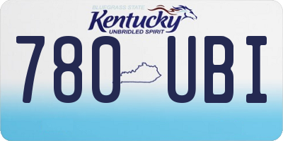 KY license plate 780UBI