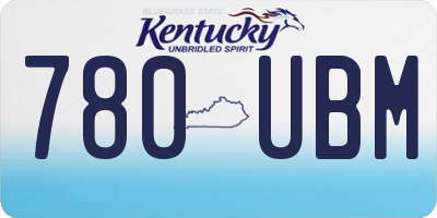KY license plate 780UBM