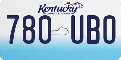 KY license plate 780UBO