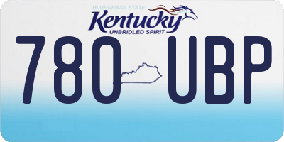 KY license plate 780UBP