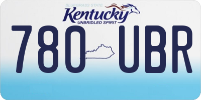 KY license plate 780UBR