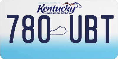 KY license plate 780UBT