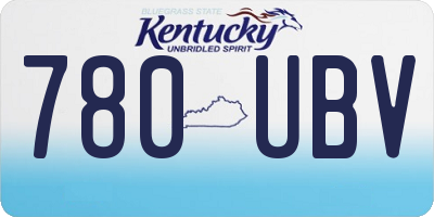 KY license plate 780UBV