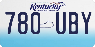 KY license plate 780UBY