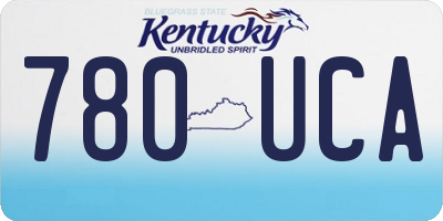 KY license plate 780UCA