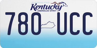 KY license plate 780UCC