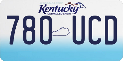 KY license plate 780UCD