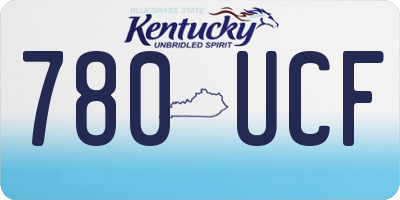 KY license plate 780UCF
