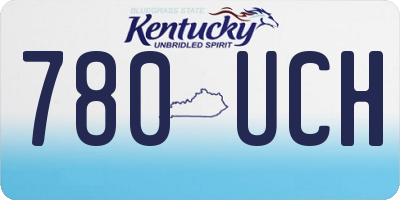 KY license plate 780UCH