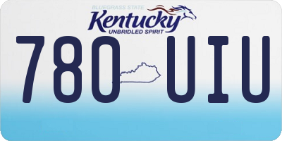 KY license plate 780UIU