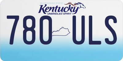 KY license plate 780ULS