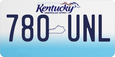 KY license plate 780UNL