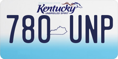 KY license plate 780UNP