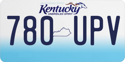 KY license plate 780UPV