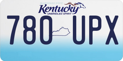 KY license plate 780UPX