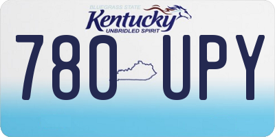 KY license plate 780UPY