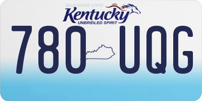 KY license plate 780UQG