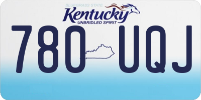 KY license plate 780UQJ