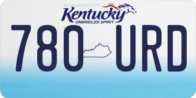 KY license plate 780URD