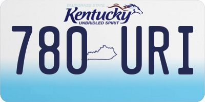 KY license plate 780URI