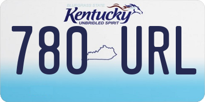 KY license plate 780URL