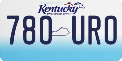 KY license plate 780URO