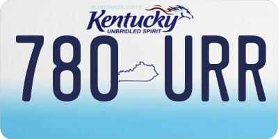 KY license plate 780URR