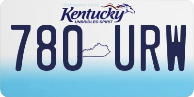 KY license plate 780URW