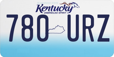 KY license plate 780URZ