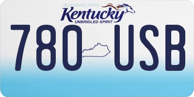 KY license plate 780USB