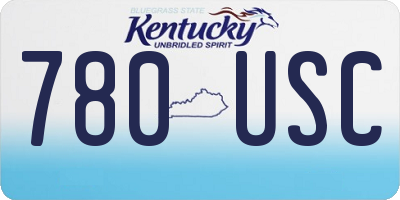 KY license plate 780USC