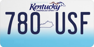 KY license plate 780USF