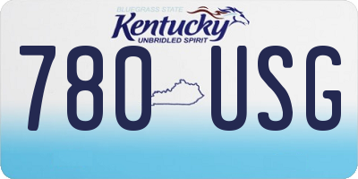 KY license plate 780USG