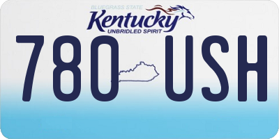 KY license plate 780USH